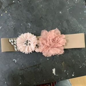 JCrew floral beaded elastic belt